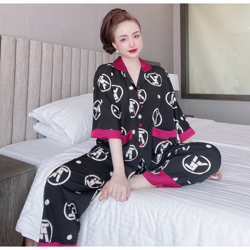 Đồ bộ nữ Lụa Nhật form rộng chất mát, Đồ mặc nhà pijama (Bigsize 50-110kg)