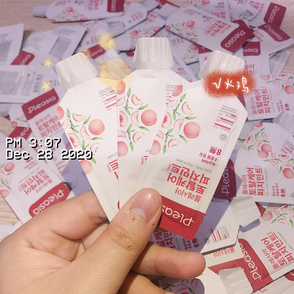 Kem đánh răng vị đào hàn quốc PLEASIA TOTAL CARE PEACH MINT