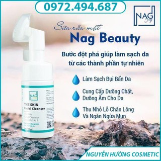 [SẢN PHẨM CHÍNH HÃNG] Sữa rửa mặt  - Sữa rửa mặt cho da nhạy cảm (100ml), The Skin Facial Cleanser NAG Beauty