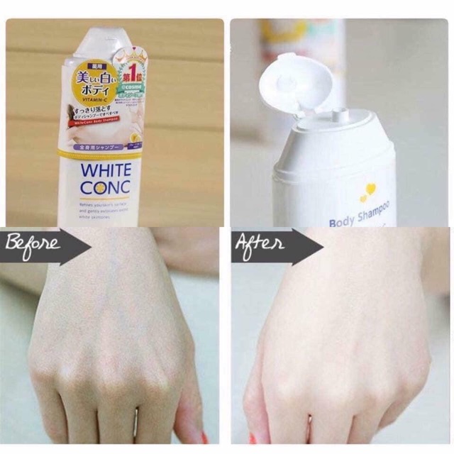 [Chuẩn Auth, kèm Bill] Sữa tắm trắng da toàn thân White Conc Body của Nhật Bản 360ml