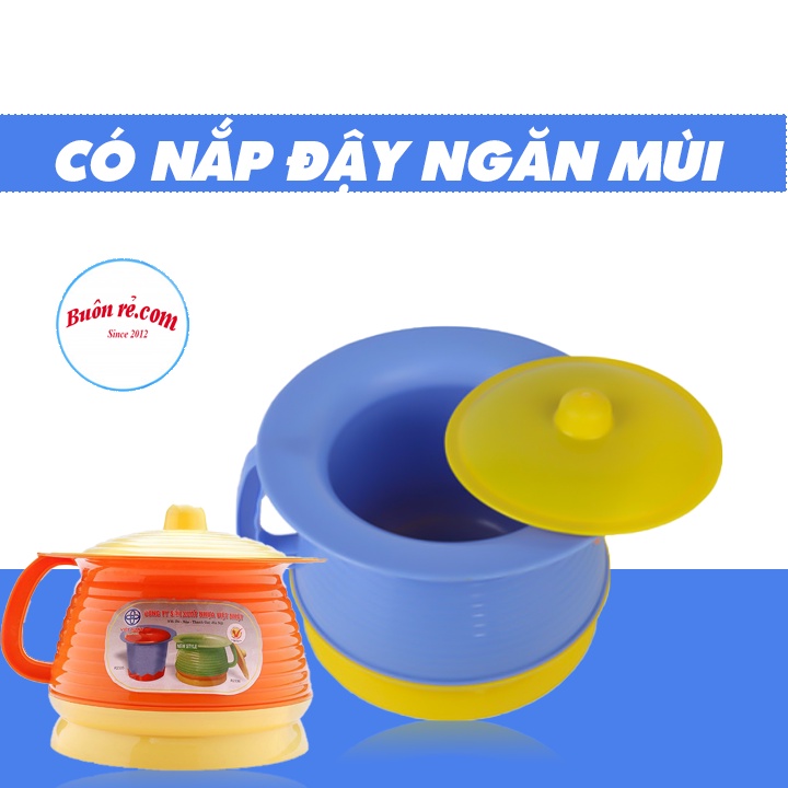 Bô vệ sinh cao cấp cho bé nhựa Việt Nhật (5451) có nắp đậy br01416