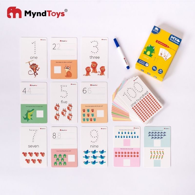 Đồ Chơi Giáo Dục Myndtoys - Thẻ Học Chữ Cái và Số Đếm (My Encyclopedia) Dành Cho Các Bé Trên 4 Tuổi