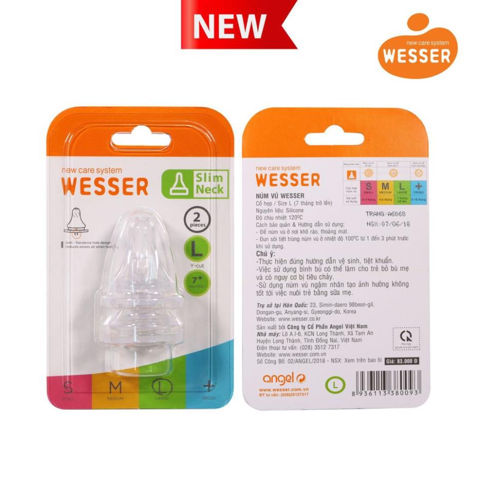 Núm ty Wesser cổ hẹp size S, M, L, +