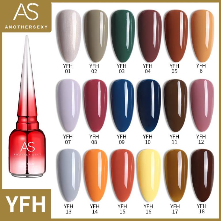 Sơn Gel AS vỏ đỏ  Mã YFH ( Cam Kết Chính Hãng - làm khô sơn gel bằng máy hơ uvled )