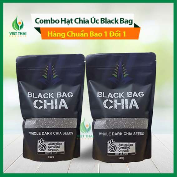 MỚI Combo 2 Gói Hạt Chia Đen Hữu Cơ Úc Gói 500g - Hạt Dinh Dưỡng Giảm Cân