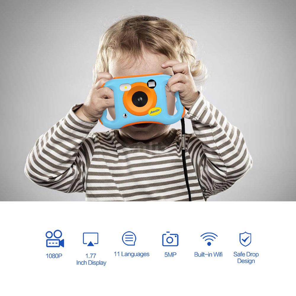 Camera kỹ thuật số AMKOV phát wifi cho trẻ em Max . 5 Mega Pixels | BigBuy360 - bigbuy360.vn