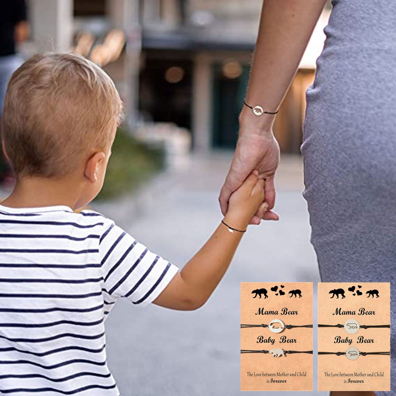 Set 2 Vòng Tay Hình Gấu Sáng Tạo Phù Hợp Cho Cặp Đôi / Bạn Thân