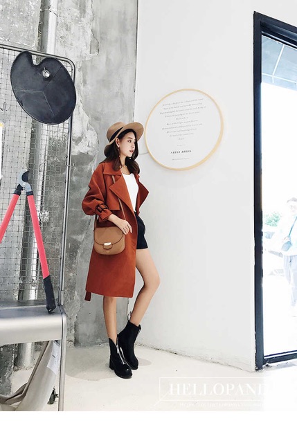 Áo khoác jacket dáng dài - màu cam đất cực hot sang chảnh, cho bạn vẻ ngoài thanh lịch, sang trọng cực kỳ quyết rũ 😍😍! | BigBuy360 - bigbuy360.vn