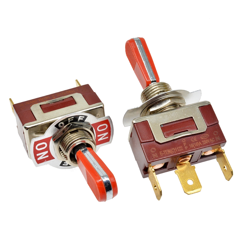 Công Tắc E-TEN (C) 1122 250V / 16A 29 * 14.6MM-Red 3 Feet 3 Gears-Silver Liên Hệ-Life 50,000 Lần