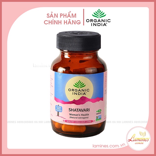 Viên Uống Cân Bằng Nội Tiết - Organic India Shatavari 60v