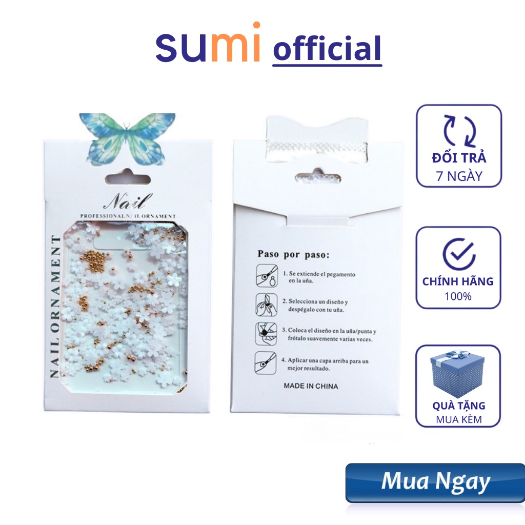 Charm hoa nhí nail gắn móng