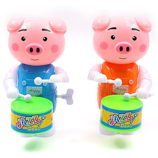 Đồ chơi heo đánh trống vặn cót vui nhộn
