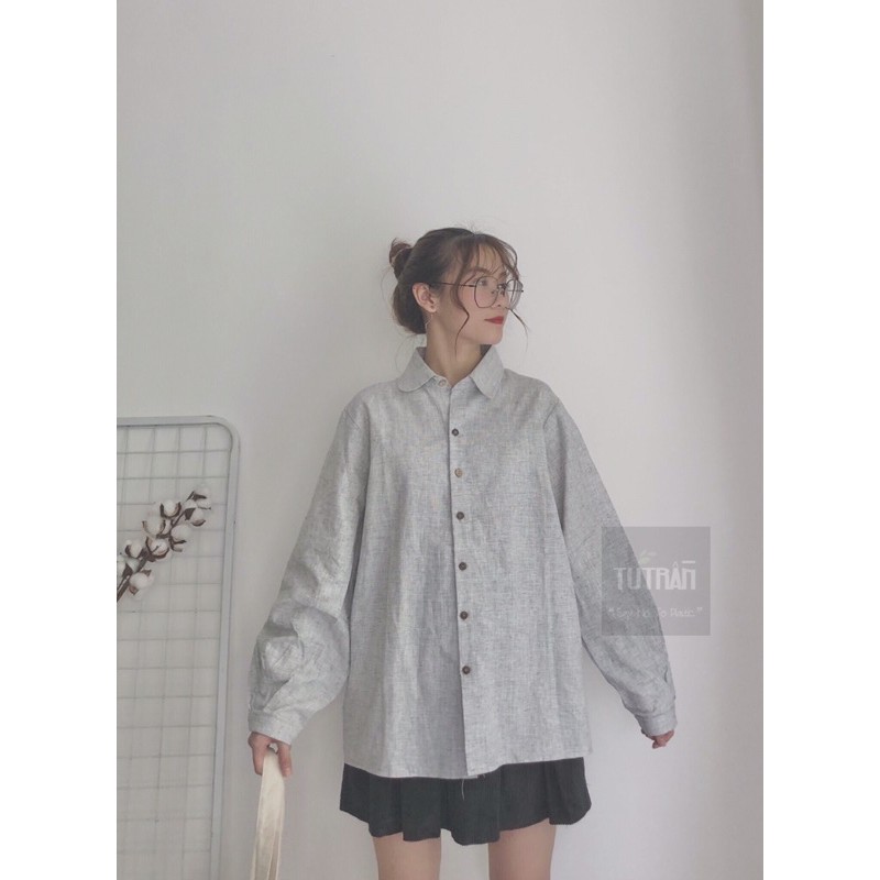 ÁO  SƠMI LINEN DÀI TAY TRƠN