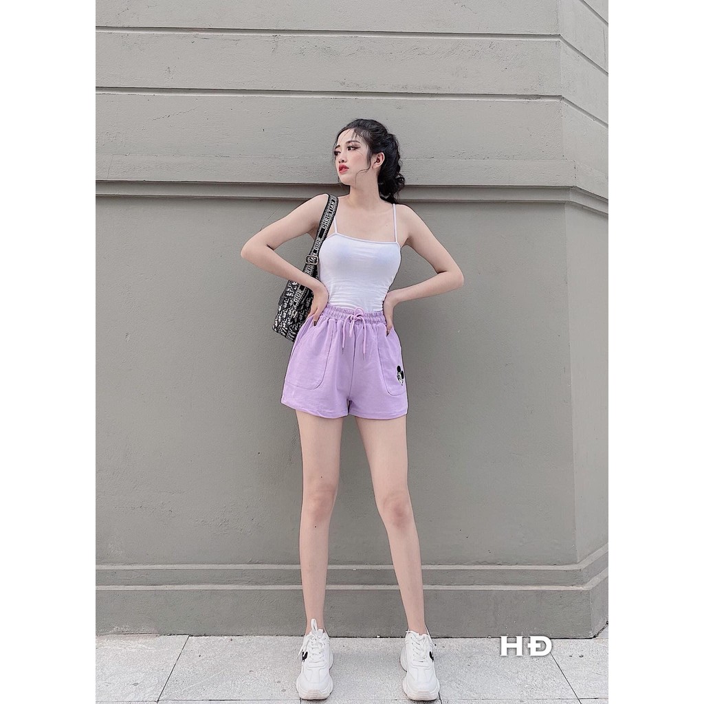 [Mã WASTUP5 giảm 10% tối đa 20K đơn 99K] BÁN SỈ Quần đùi cotton nữ thêu mickey chuẩn form siêu hot(ảnh thật + video) | BigBuy360 - bigbuy360.vn