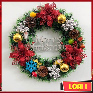 [Ưu đãi] Vòng nguyệt quế 30 cm - Trang trí cửa kính, Trang trí Noel