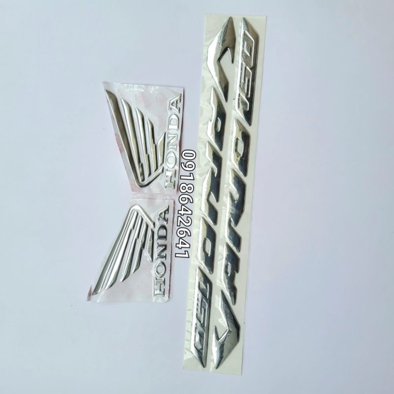 Combo tem chữ Vario 150 đời 2018-2019 nhựa dẻo và cánh chim honda như zin