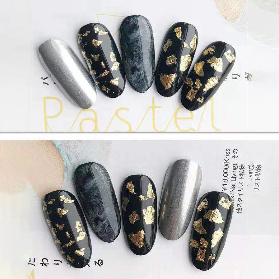 Giấy nhún nail vàng bạc