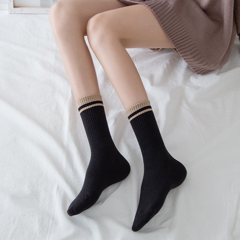 Vớ cotton Cổ Cao Co Giãn Phong Cách Hàn Quốc Cho Nam Và Nữ