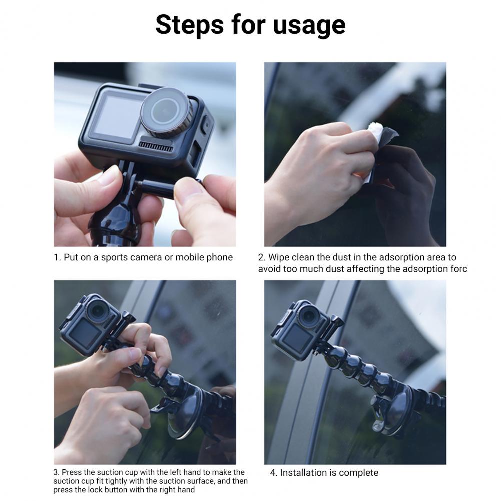 Giá Đỡ Điện Thoại Cửa Hít Quay Video, Xem Maps Trên Ô Tô, Gắn Taplo Kính Kẹp Chắc Chắn