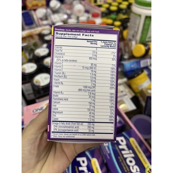 Vitamin tổng hợp dành cho bà bầu và cho con bú-One a day Women’s Prenatal Muiltivitamin & DHA