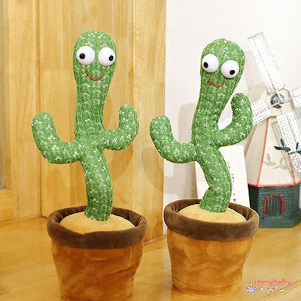 【OMB】 Adorable Talking Toy Dance Cactus Doll Glow Wriggle Dancing Cactus Toy