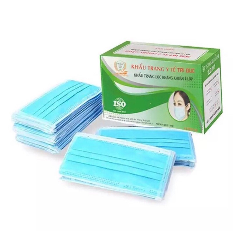 Khẩu trang y tế 4 lớp kháng khuẩn hộp 50 cái hiệu Trí Đức | BigBuy360 - bigbuy360.vn