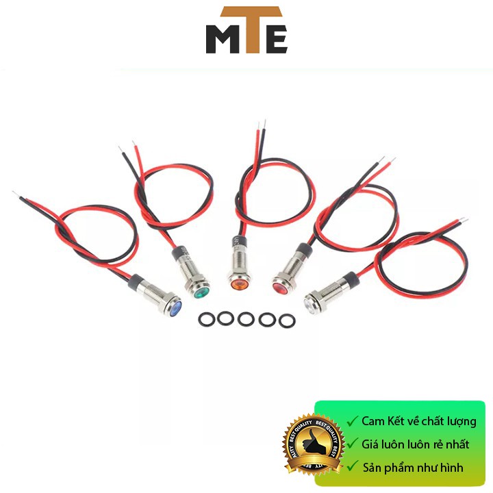 Đèn LED báo bằng kim loại chống nước 6mm