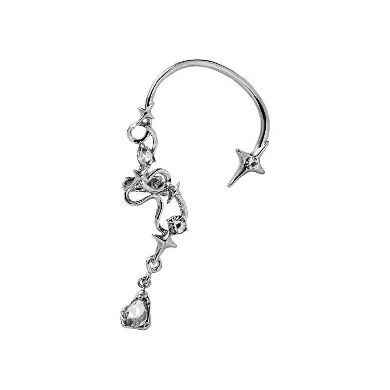 Khuyên Tai Kẹp Mặt Ngôi Sao Bốn Cánh Sang Trọng Cao Cấp Phong Cách Ngọt Ngào Thời Trang Dành Cho Bạn Nữ