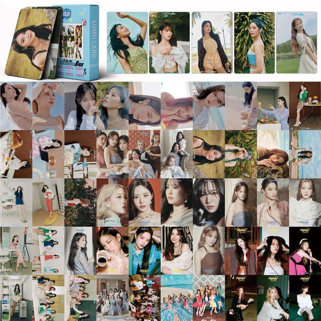 55 Cái/bộ TWICE Kpop  Album Kep1er Itzy Gidle Photocards Fromis_9 Ảnh Lomo