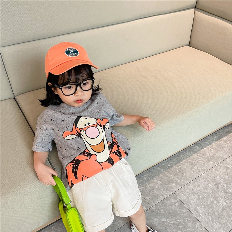 Áo Thun Ngắn Tay In Họa Tiết Hoạt Hình Cho Bé