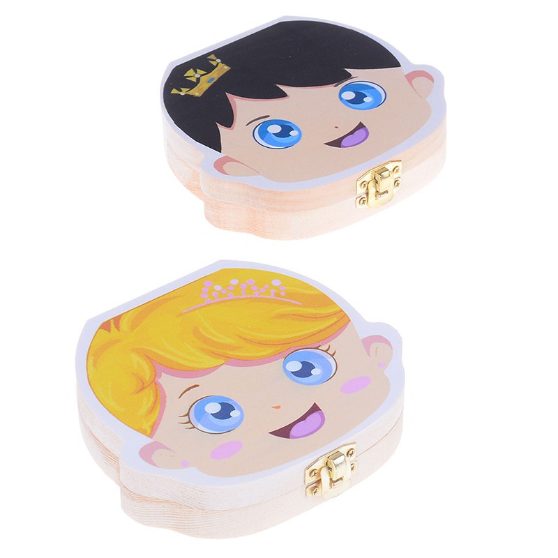 ❀❀ Hộp Gỗ Đựng Răng Sữa Phiên Bản Tiếng Anh / Tây Ban Nha