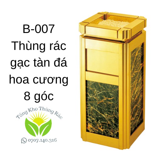 Thùng Rác Đá Hoa Cương, Thùng Rác Hoàng Gia 8 Cạnh