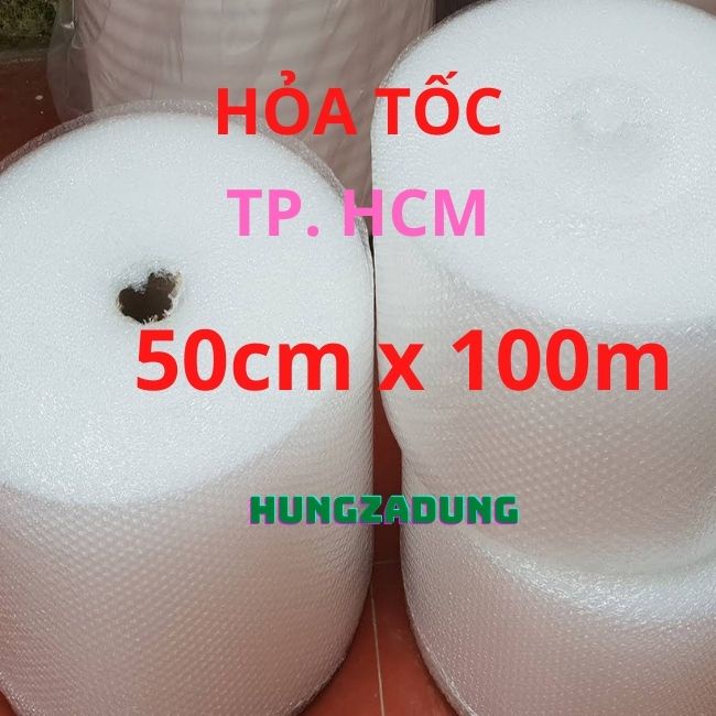 [ 50cm x 10m ] Xốp Hơi Chống Sốc, Bọc Hàng Chống Sốc, Xốp, Màng Xốp Khí, Xốp Nổ Gói Hàng Loại Dày Bóng 10mm HUNGZADUNG