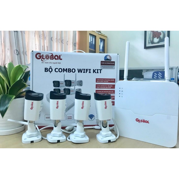 Bộ kit camera wifi Global NVR-0104M-W/TAG-i32l3-FP40-W cắm là chạy