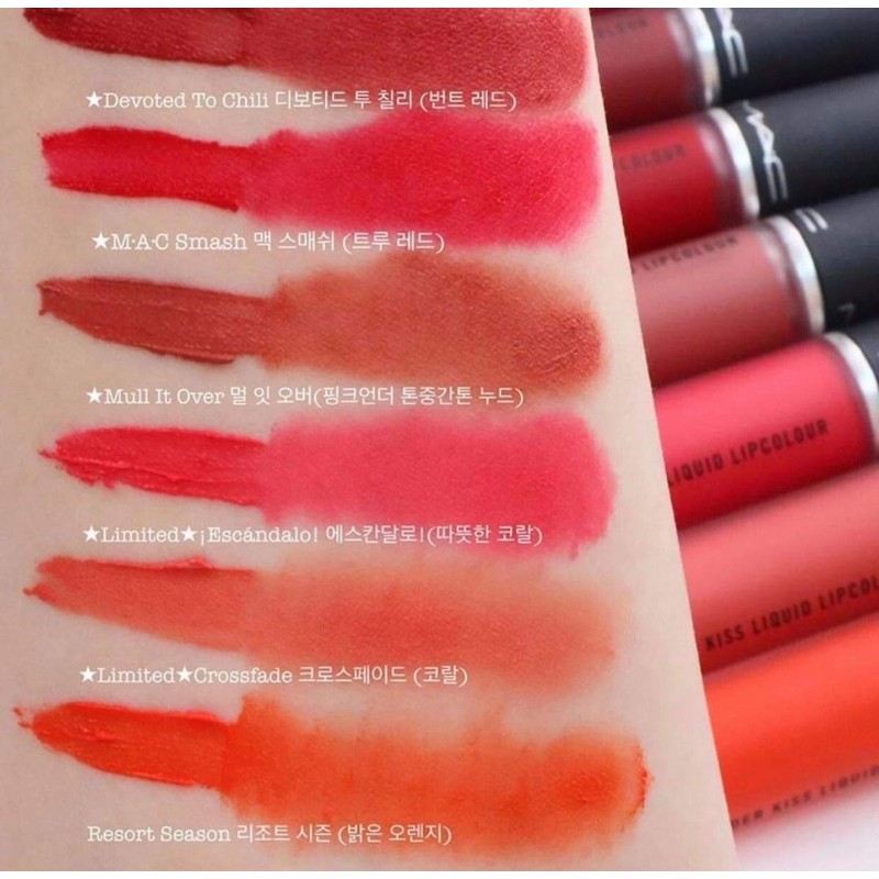 [MAC Auth, new 2020] SON KEM LÌ MAC POWDERKISS LIQUID LIPCOLOR - dòng son mới nhất của MAC 2020