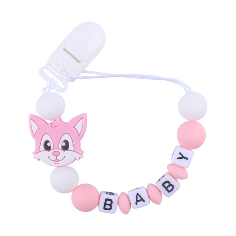 Kẹp Núm Vú Giả Bằng Silicon Họa Tiết Cáo Hoạt Hình Dễ Thương Cho Bé Sơ Sinh