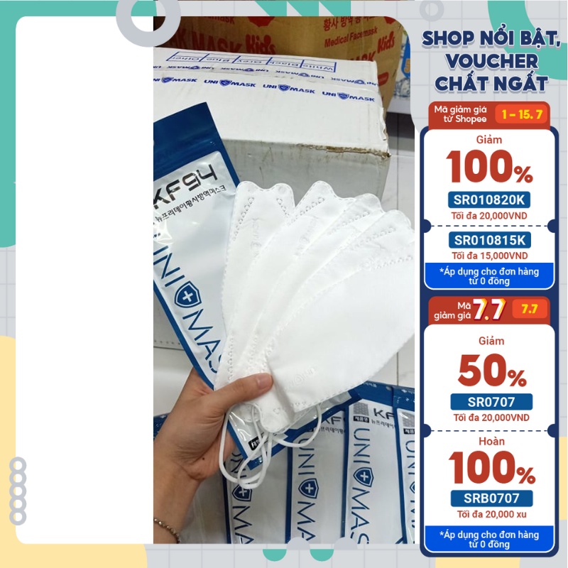 Khẩu trang kf94 thùng 300 cái Uni Mask [ Thùng 300 cái ]
