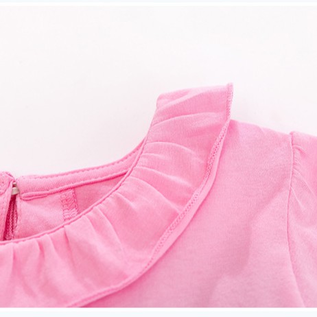 Mã S1013 váy đầm hồng cổ bèo thêu hình ong hồng siêu đáng yêu của Little maven cho bé gái