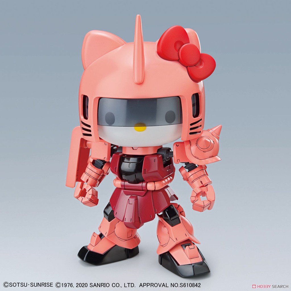 Mô Hình Lắp Ráp Gundam SD Hello Kitty MS-06S Char’s Zaku 2 Bandai SDCS Cross Silhouette Đồ Chơi Anime Nhật