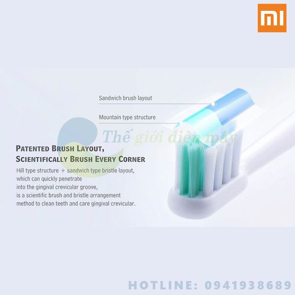 Bộ 2 bàn chải thay thế cho bàn chải điện Xiaomi DR-BEI sonic loại sạch EB-N0202 - Shop Thế giới điện máy