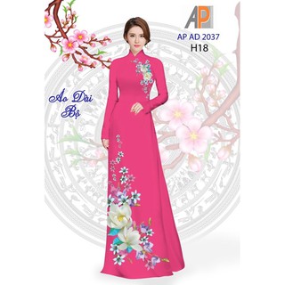 Vải may áo dài in hoa sen trắng
