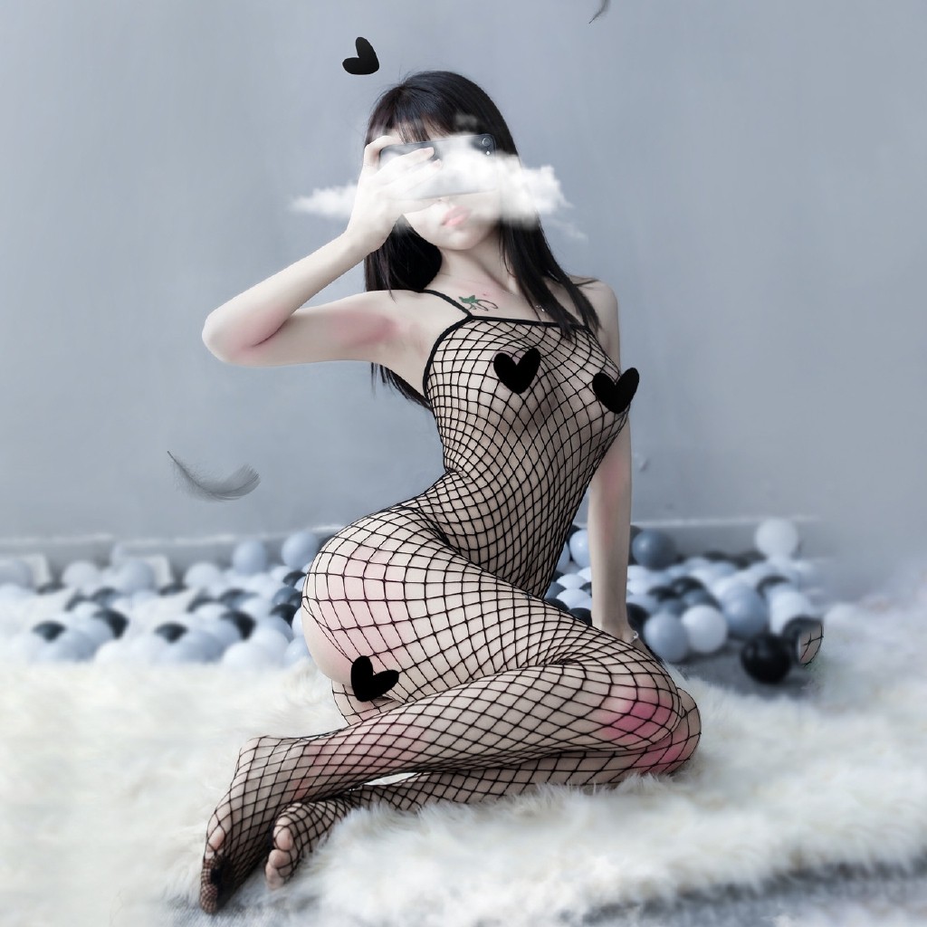 Đồ Cosplay gợi cảm nữ Sexy - Đồ ngủ lưới hở quyến rũ 2 dây