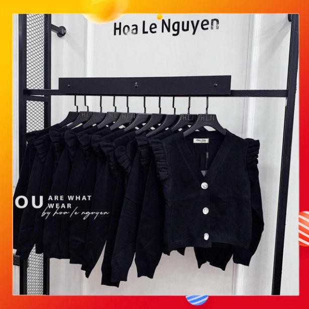 Áo Khoát Lửng Nữ, Áo Khoác Len Cổ V Viền Tay Bèo Có Khóa Kéo Thời Trang Phong Cách Hàn Quốc Sang Chảnh. | BigBuy360 - bigbuy360.vn