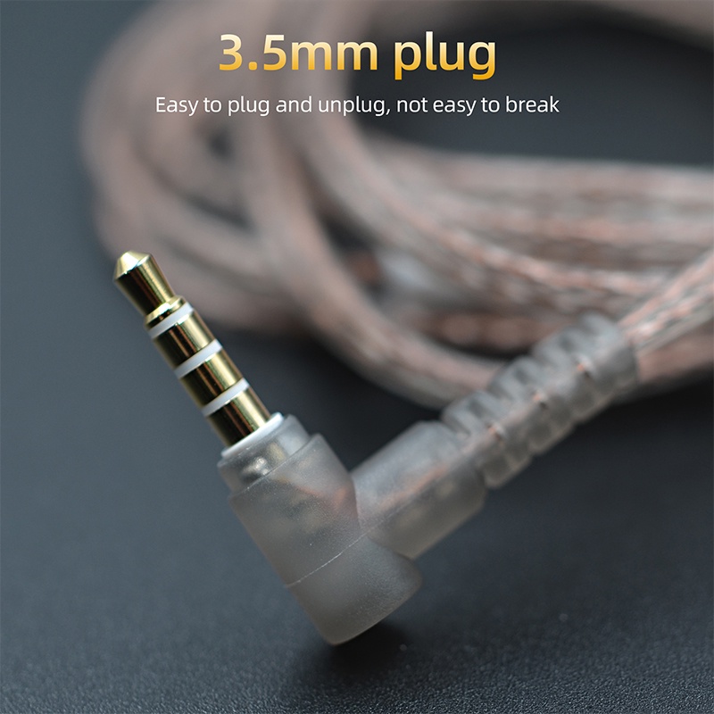 Dây cáp nâng cấp bằng đồng không mạ ô xi sử dụng cho KZ OFC cable High purity oxygen-free copper flat upgrade line 2Pin for ZS10 EDX EDC ZST ZSN ZEX Pro X