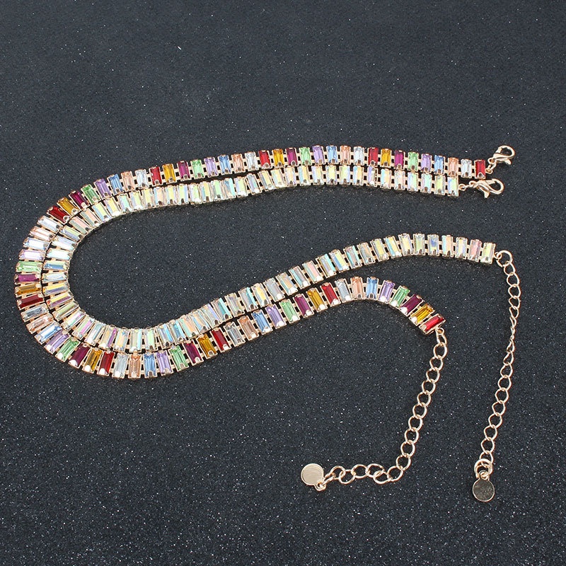 Vòng cổ Hợp Kim Đính Đá Nhiều Màu Sắc Cá Tính