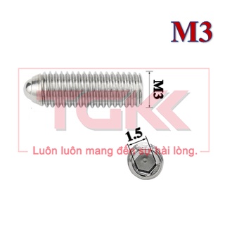Vít trí đầu bi inox 304 m3