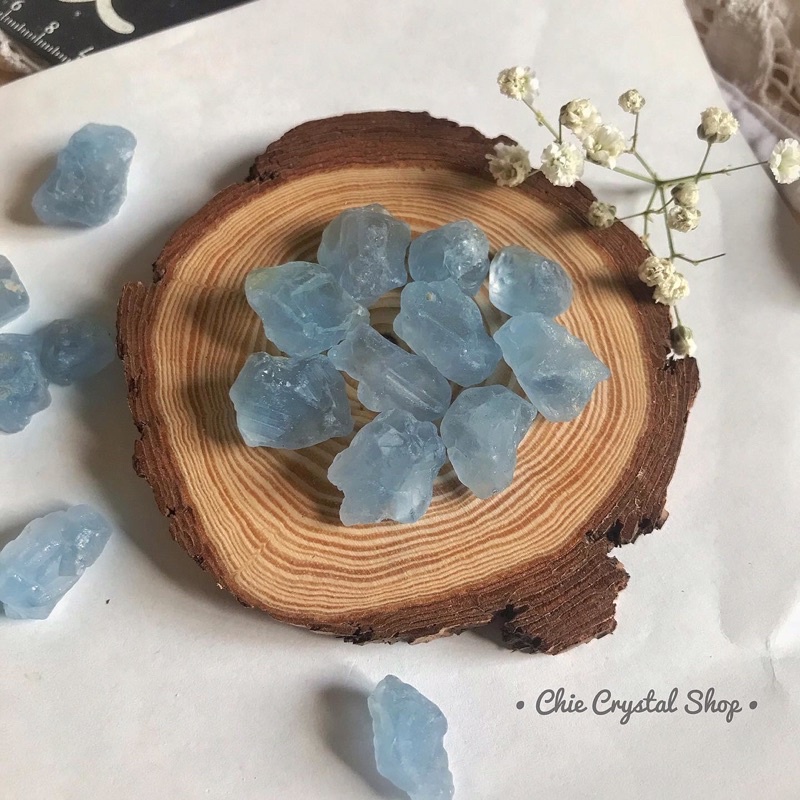 Đá Celestine thô sưu tầm, làm handmade, thanh tẩy bài tarot,...