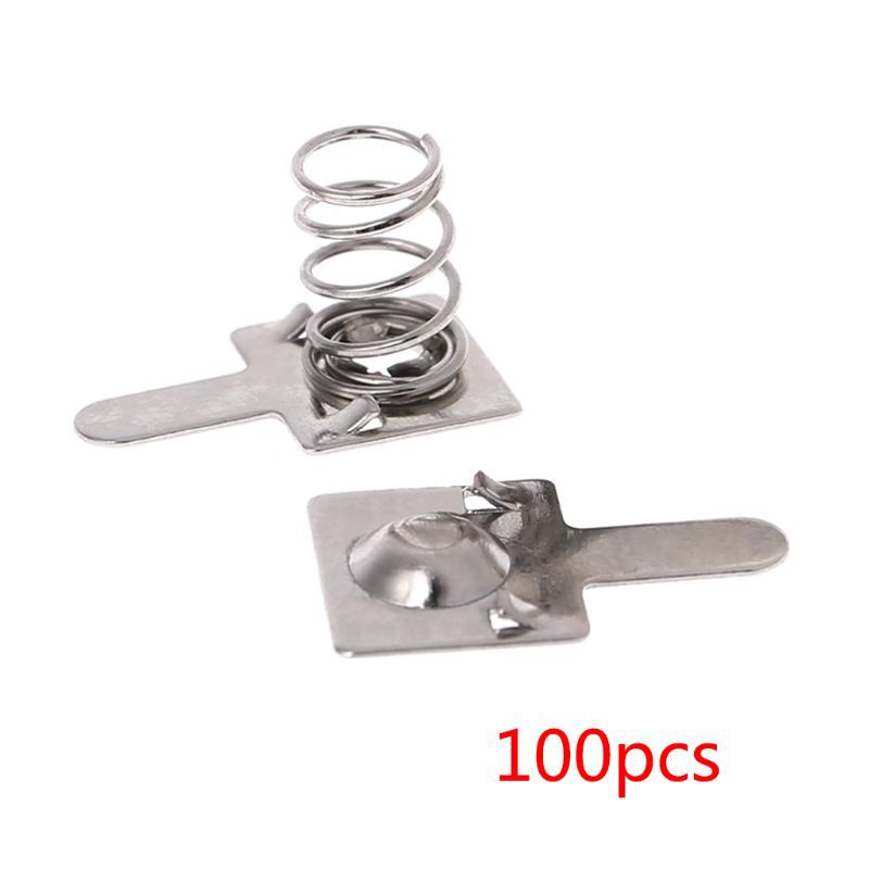 Set 100 đĩa lò xo bằng kim loại cho pin AAA