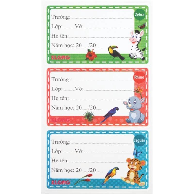 Nhãn vở CII Zoo - Food &amp; Dink; MS: 741