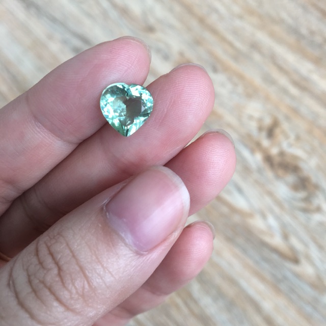 Mặt trang sức trái tim - opsidian